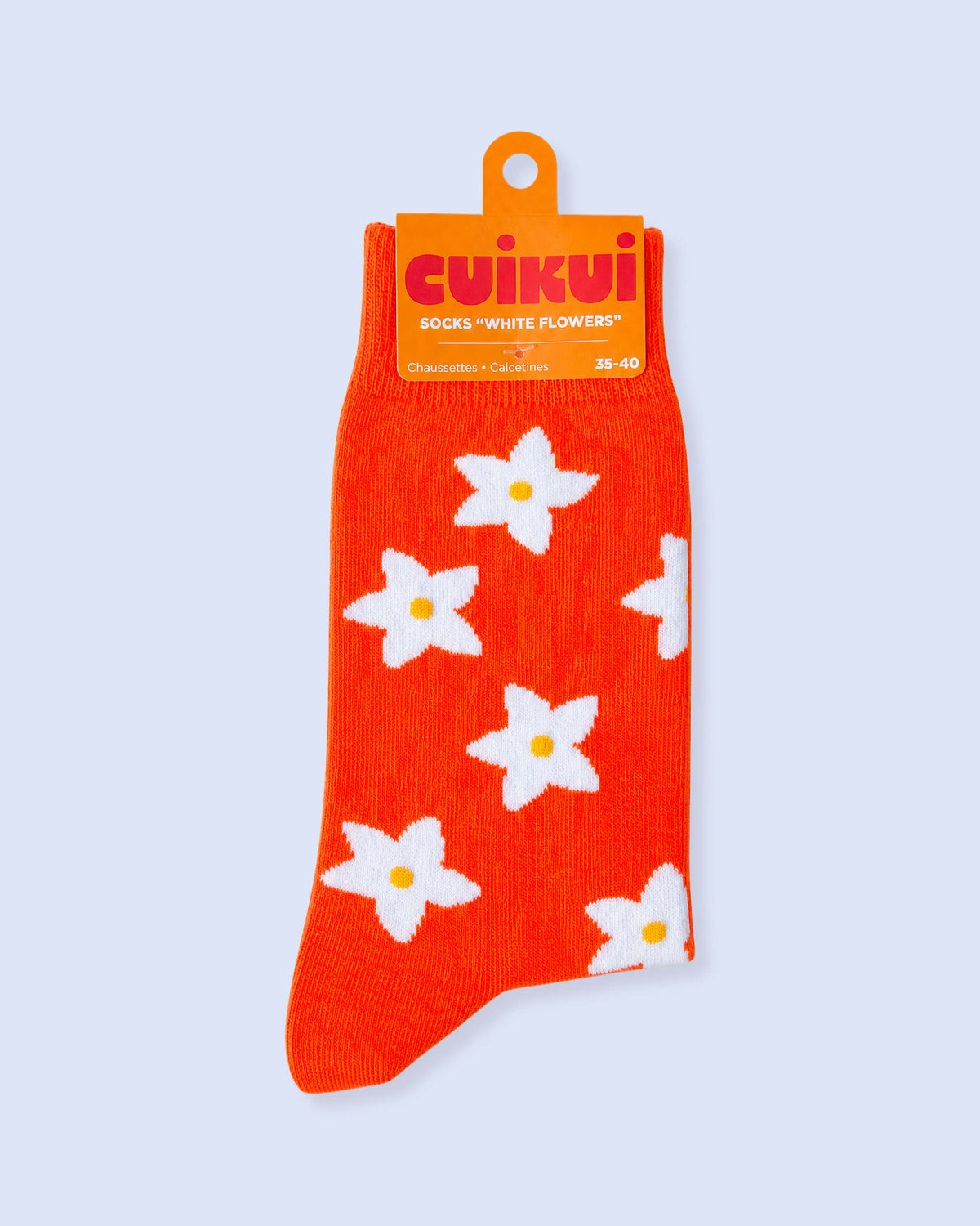 Chaussettes White Flowers